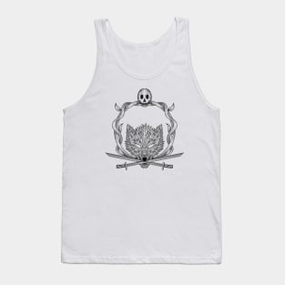 Scary Wolf Sword Tank Top